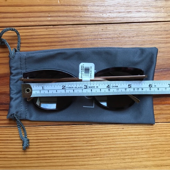 Loft Brown Tortoiseshell Gold Sunglasses, NWT, 6” - Picture 10 of 14